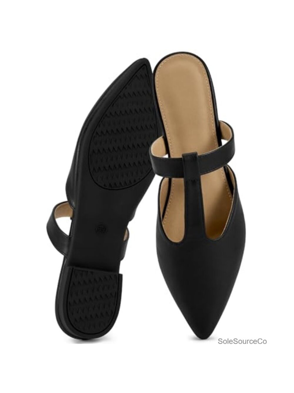 Comfortable Pointed Toe Mules Slingback Flats Slip On Backless Loafers Dressy
